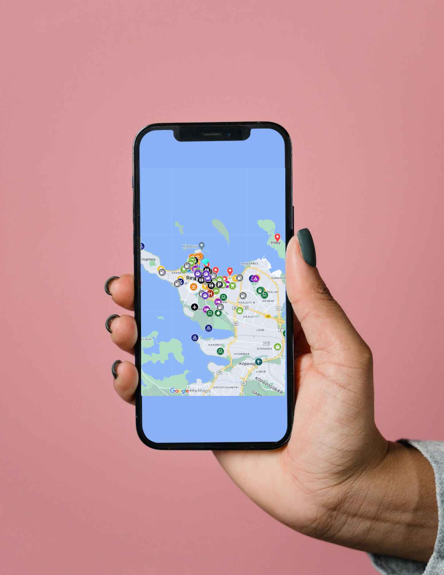 Extra person map access (Reykjavik)