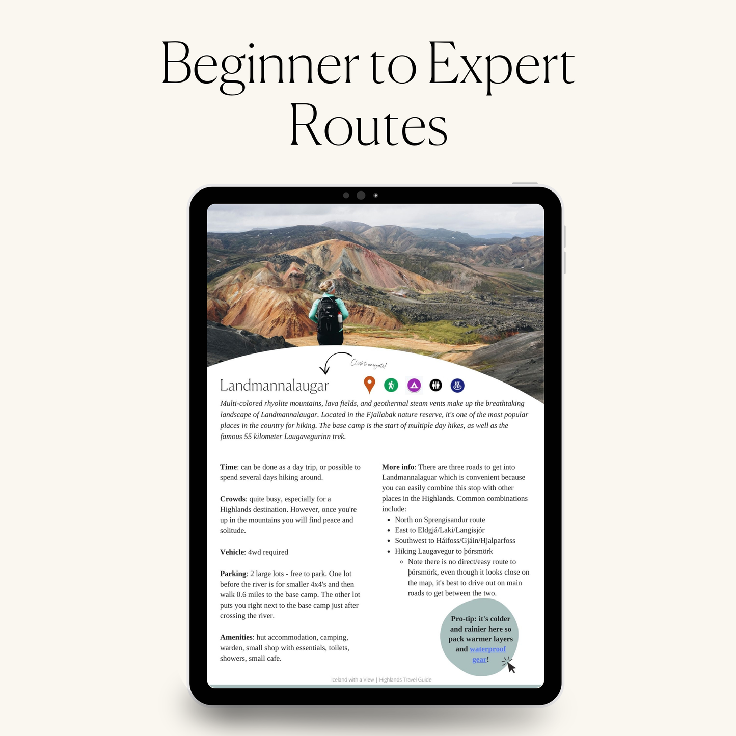 Iceland Highlands Map & Guide